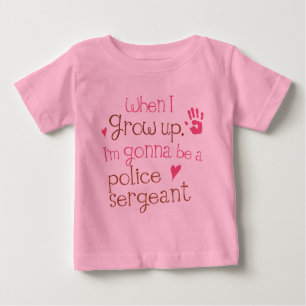 T-shirt infantile de bébé de sergent de police