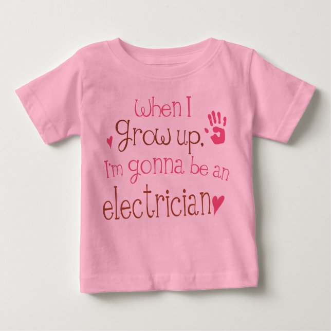 T-shirt infantile de bébé d'électricien (avenir) (Devant)