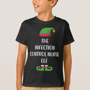 T-shirt Infection Contrôle Infirmière Elfe Noël Match de f