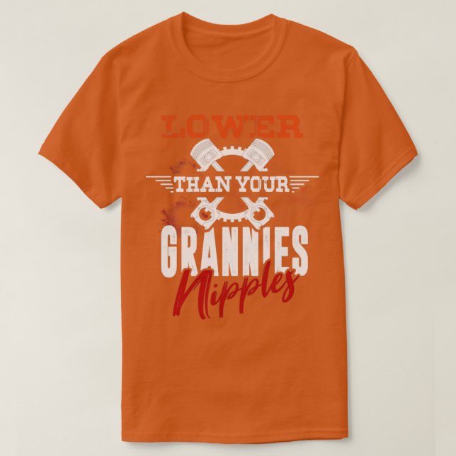 T-shirt Inférieur à vos mamelons mamelons (Design devant)