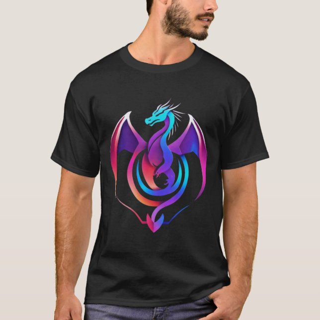 T-shirt "Inferno Guardian : Majestic Dragon Tattoo Design" (Devant)