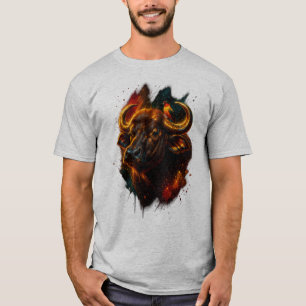 T-Shirt Inferno Taureau – Taureau Lumineux Puissan