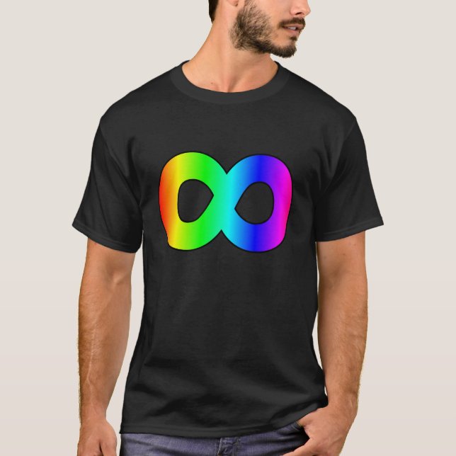 T-shirt infini d'arc-en-ciel d'autisme (Devant)