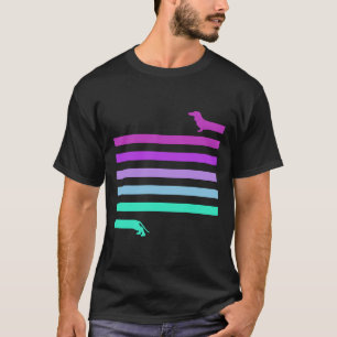 T-shirt Infinité Dachshund Cool Neon Très Long Dachshund L