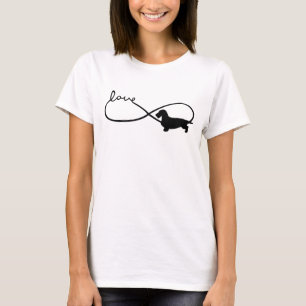 T-shirt Infinity Love Lemniscate Rough Hair Dachshund 1