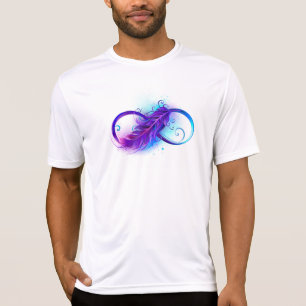 T-shirt Infinity with purple feather