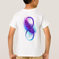 Infinity with purple feather