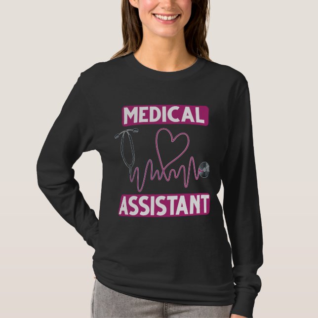 T-shirt Infirmière adjointe Médicale Stethoscope (Devant)