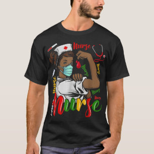 T-shirt Infirmière afro-américaine Mois de l'histoire des 