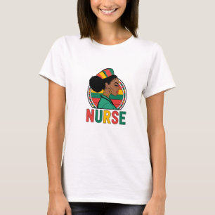 T-shirt Infirmière Afro Melanin Vintage Histoire noire