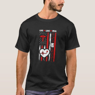 T-shirt Infirmière américaine - Infirmière Médicale N