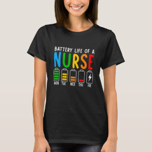 T-shirt Infirmière amusante - Batterie vie d'une infirmièr