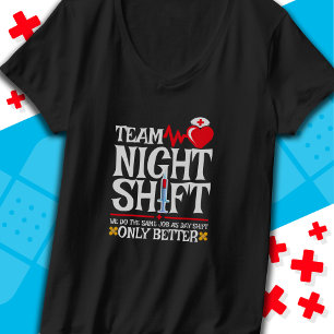 T-shirt Infirmière Appréciation drôle Équipe de nuit Shift