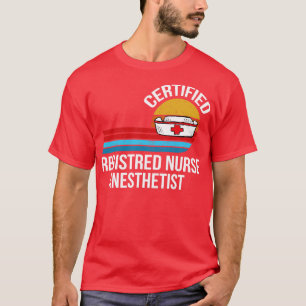 T-shirt infirmière autorisée anesthetist retro vinta