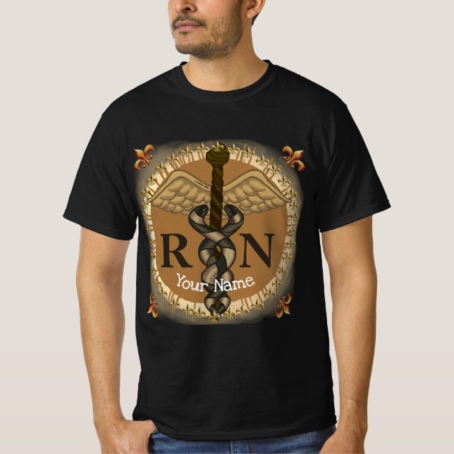 T-shirt Infirmière Caduceus RN (Devant)