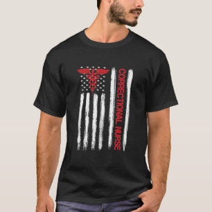 T-shirt Infirmière correctionnelle Patriotique US America
