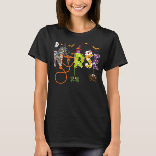 T-shirt Infirmière Costume Halloween Scary Stethoscope Hea