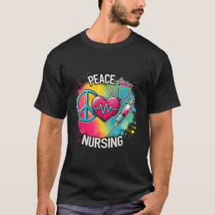 T-shirt Infirmière d'amour Saint-Valentin Paix Amour Soins