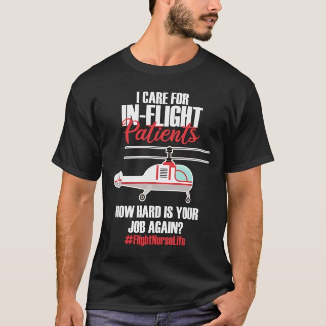 T-shirt Infirmière de bord - Hélicoptère de soins infirmie (Devant)