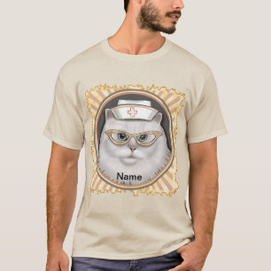 T-shirt infirmière de chat perse