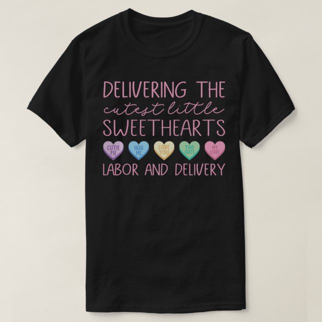 T-shirt Infirmière de la main-d'oeuvre et de la livraison  (Design devant)