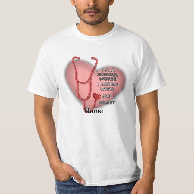 T-shirt Infirmière de l'école Red Heart (Devant)