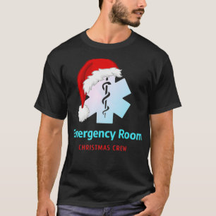 T-shirt infirmière de l'état-major de Noël salle d'urgence