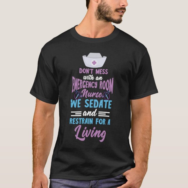 T-shirt Infirmière de l'urgence ne manque pas de salle d'u (Devant)