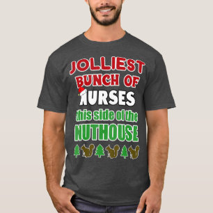 T-shirt Infirmière de Noël amusante Jolmost Bunch Infirm