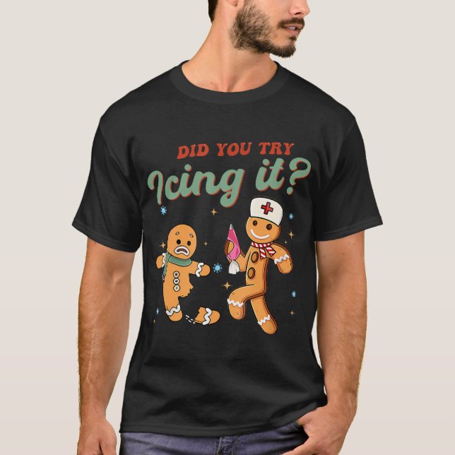 T-shirt Infirmière De Noël Drôle Avez-Vous Essayé De Le Fa (Devant)
