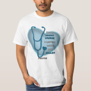 T-shirt Infirmière de nuit du Coeur bleu