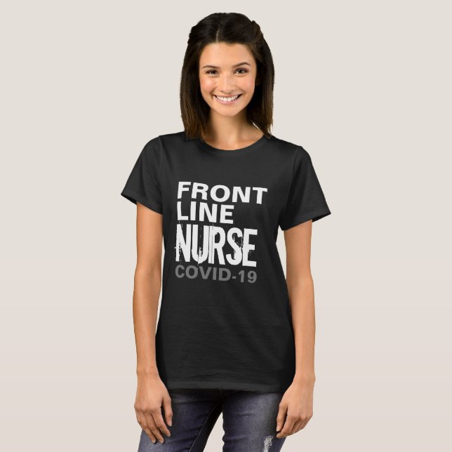 T-shirt Infirmière de première ligne Covid Travailleur ess (Devant entier)