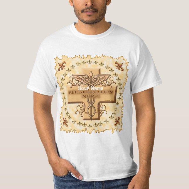 T-shirt Infirmière de réadaptation Caduceus (Devant)