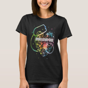 T-shirt Infirmière de soins ambulatoires AquarelleCœur Amo