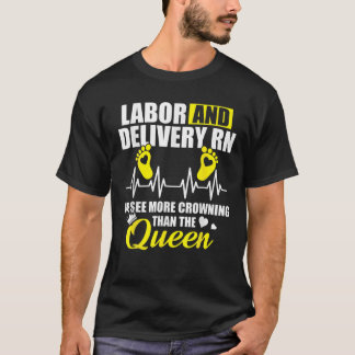 T-shirt Infirmière De Travail Et De Livraison Crowning L