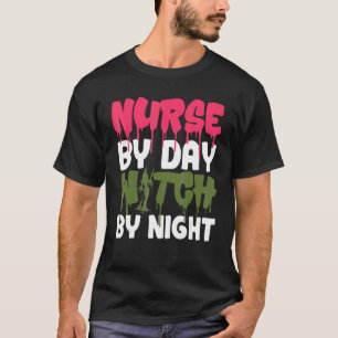 T-shirt Infirmière d'Halloween Par Jour Sorcière Par Cool