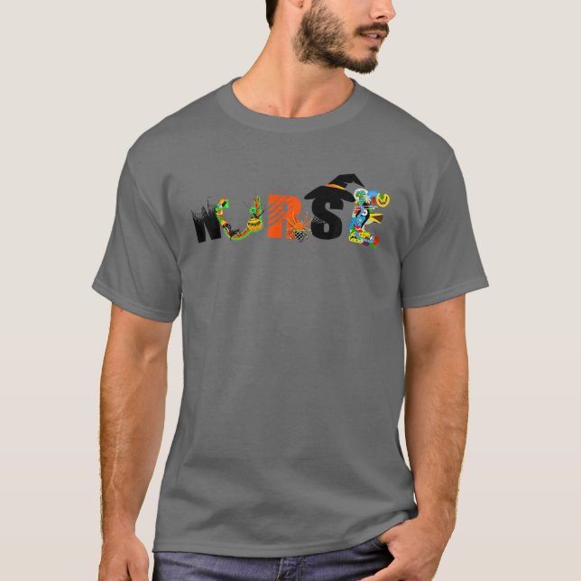 T-shirt Infirmière D'Halloween Pour Femmes Halloween Scrub (Devant)