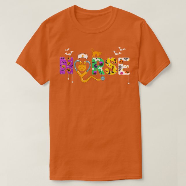 T-shirt Infirmière D'Halloween Pour Femmes Halloween Scrub (Design devant)