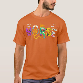 T-shirt Infirmière D'Halloween Pour Femmes Halloween Scrub