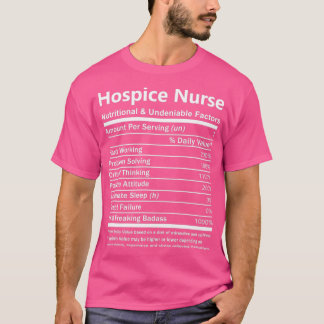 T-shirt Infirmière D'Hospice Facteurs Nutritionnels Et Inc