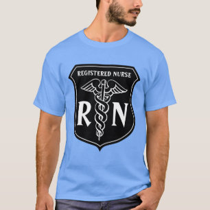 T-shirt infirmière diplômée avec symbole de caducé