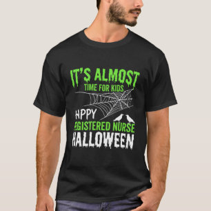 T-shirt Infirmière diplômée Halloween Toile d'araignée et