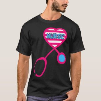 T-shirt Infirmière drôle Coeur Stethoscope Amour Infirmièr