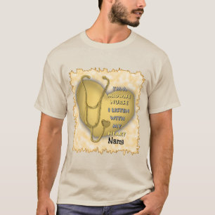 T-shirt Infirmière du coeur jaune