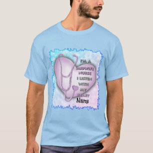 T-shirt Infirmière du Midwoman du coeur pourpre