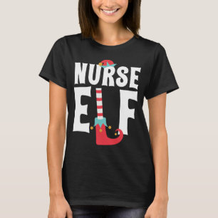 T-shirt Infirmière Elf mignon costume de Noël amusant