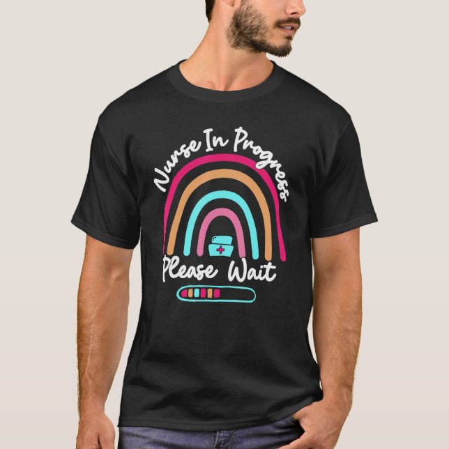 T-shirt Infirmière En Cours Veuillez Attendre (Devant)