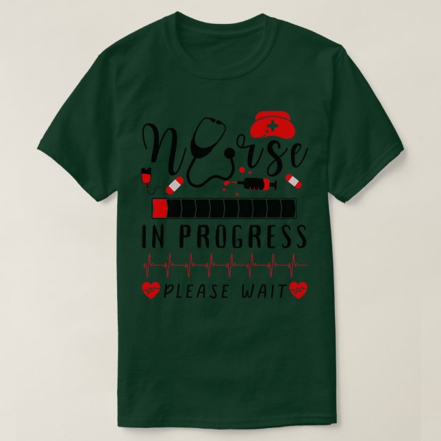 T-shirt Infirmière En Cours Veuillez Patienter 25 (Design devant)