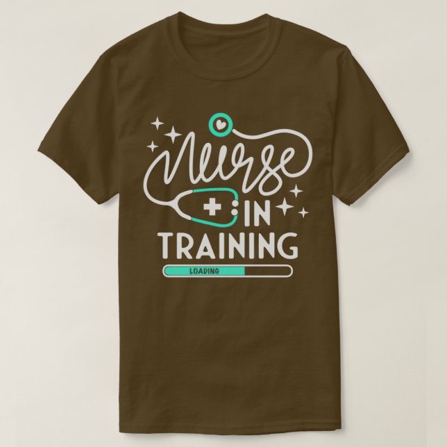 T-shirt Infirmière En Formation Chargement Étudiant En Inf (Design devant)
