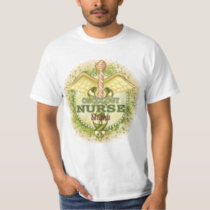 T-shirt Infirmière en oncologie Caducée Or